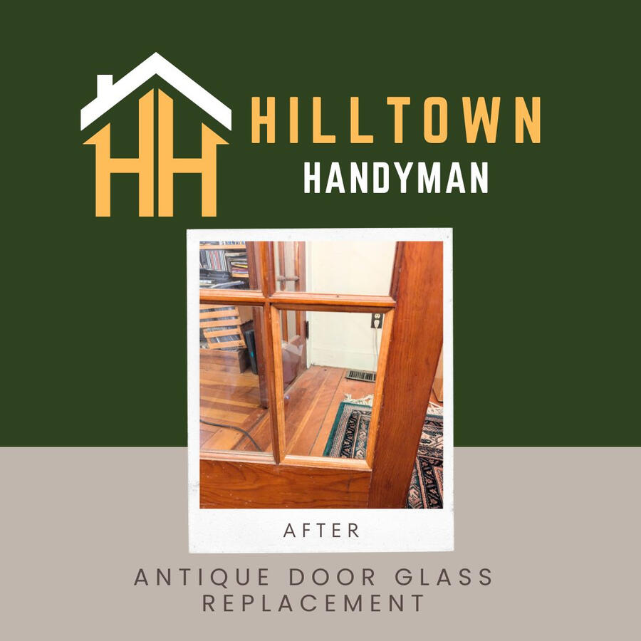 Antique door glass replacement